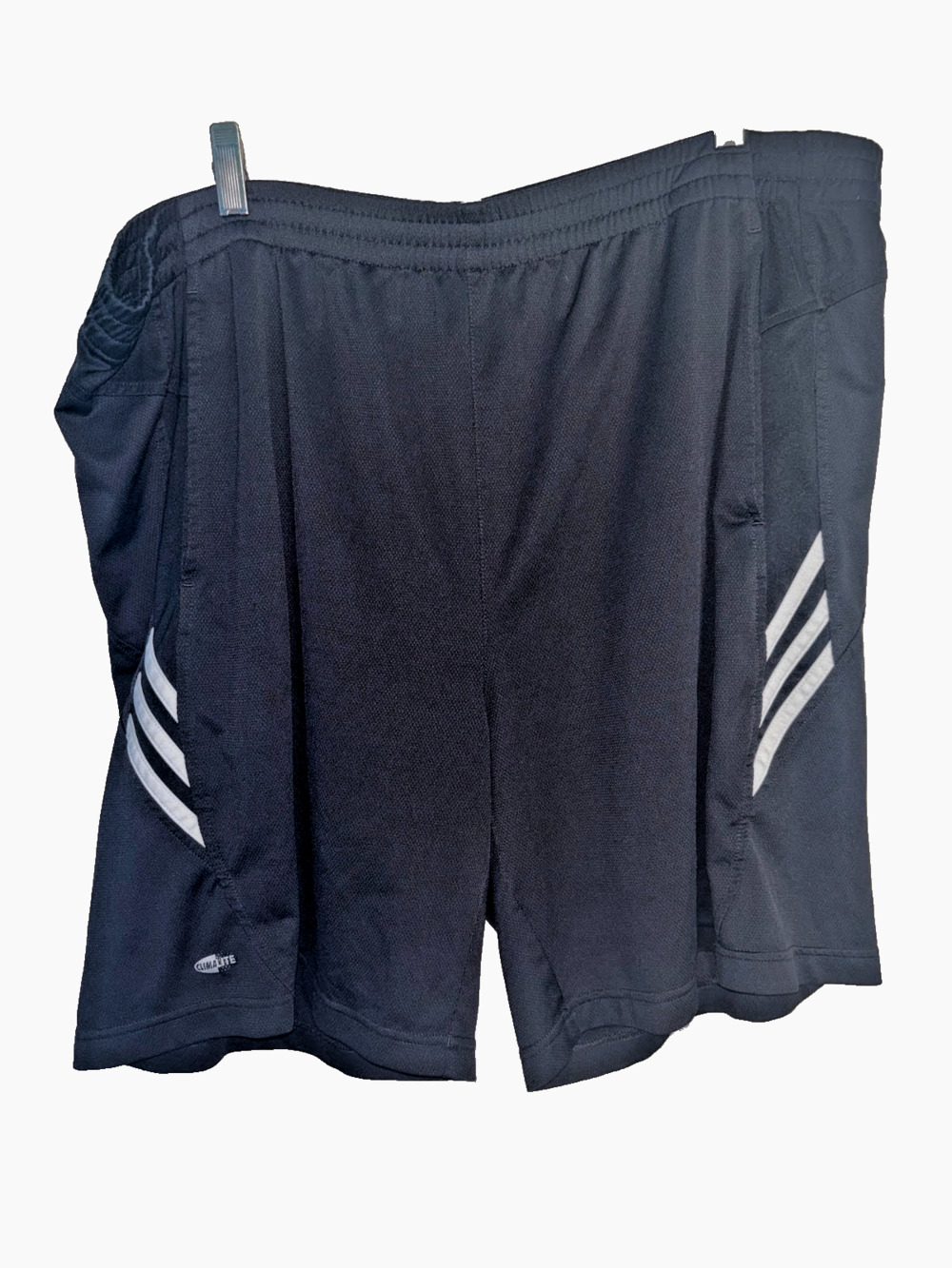 Adidas Shorts Mens XL Mesh Black Climalite 3 Stripe Athletic Basketball Y2K 2006